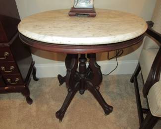Victorian marble top parlor table