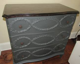 One of two 3-drawer chests by Stanley