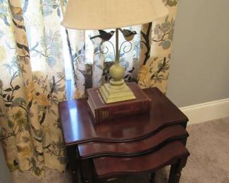 Mahogany nesting tables