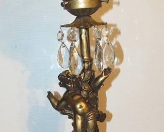 Vintage cherub lamp