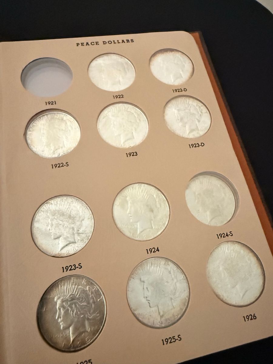 Collection of Peace Silver Dollars