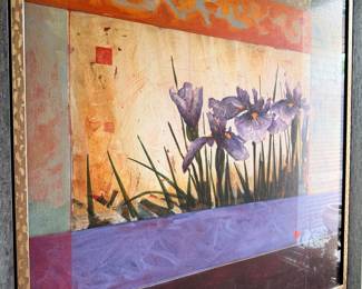 Abstract Iris Floral Print by Don Li-Leger