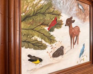 Winter Wildlife Painting by Claudia