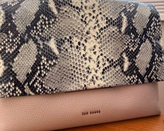Ted Baker Clutch Bag with Snakeskin Detail