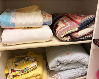 Assorted Quilts and Bedding