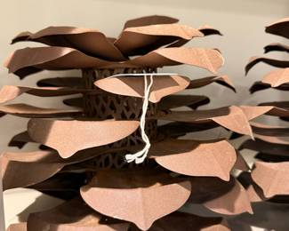 Brown Textured Paper Pinecone Decorative Object