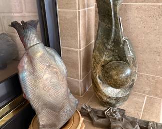 Group of Three Shona Stone Sculptures