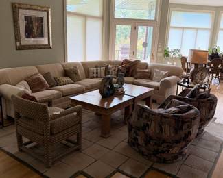 Sectional Sofa and Accent Chairs