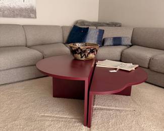 Set of 2 Bordeaux "Kora" Style Nesting Coffee Tables