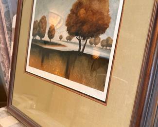 Serigraph Print by Raya - "Autumn Trees"