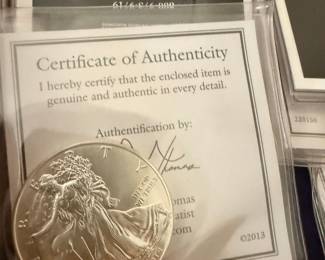 2014 American Silver Eagle Coin with Certificate of Authenticity