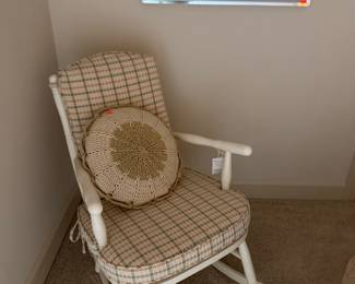 Vintage Upholstered Rocking Chair