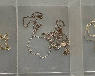 14Kt gold chains - white and yellow gold $100+