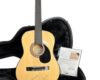 Crescent Guitar Autographed by Loretta Lynn with COA and Guitar Case