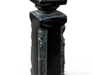 Rene Lalique "Ambre d'Orsay" Black Glass Perfume Bottle