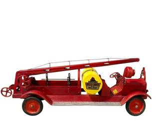 1920's Genuine Keystone Pressed Steel Water Tower 33" Fire Truck