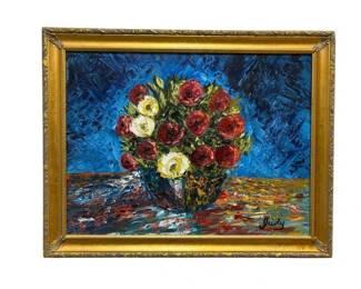 Original Artwork by Florida Artist- Feminist Icon Judith "Judy" Kaplan, Flower 'n Pot