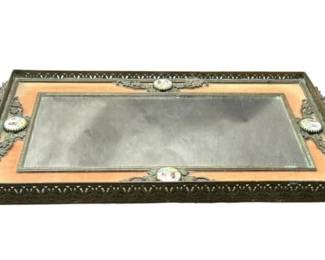 Antique French Victorian Vanity Dressing Mirror Tray