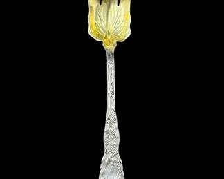 Antique Tiffany & Co Sterling Silver Chrysanthemum Salad Serving Fork 4.08 Troy Ounces