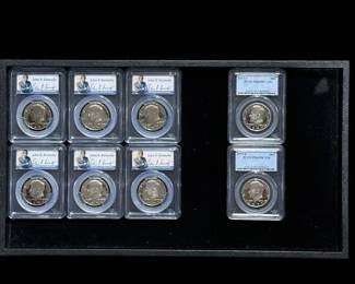 Estate Lot of 8 1977-S Kennedy Half Dollars PCGS PR69DCAM Graded