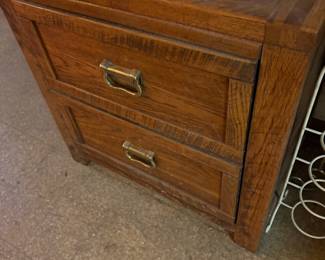 Oak two drawer chest