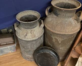 Antique milk cans