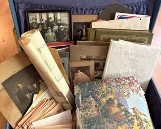 Vintage sheet music and books