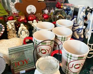 Christmas mugs and holiday kitchenware