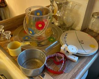 Glass pitchers and tumblers