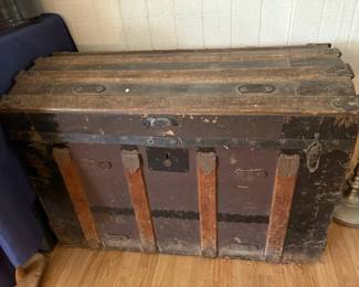 Antique steamer trunk