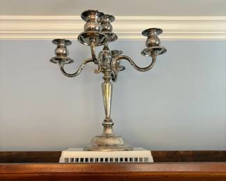 Silverplate candelabra