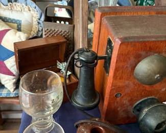 Antique wall telephone