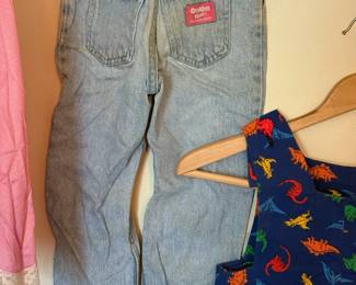 Vintage denim jeans and kids' clothing