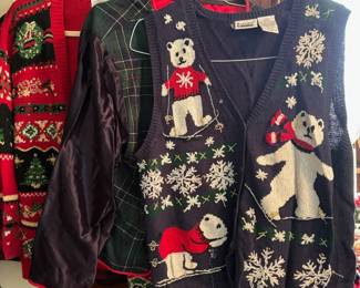 Vintage Christmas sweater vests