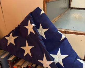 Folded American flag
