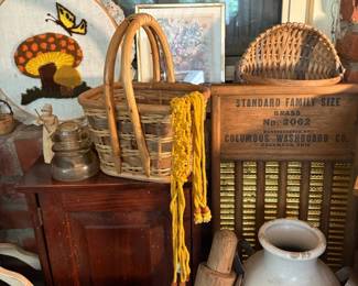 Baskets and vintage scale