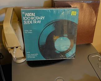 Slide projector tray and office items