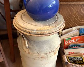 Antique milk can
