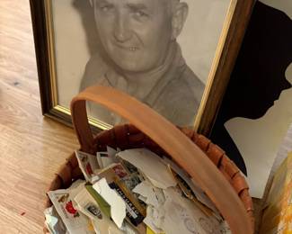 Military portrait and vintage ephemera