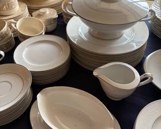 White china soup tureen and serveware