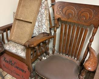 Antique carved rocking chair