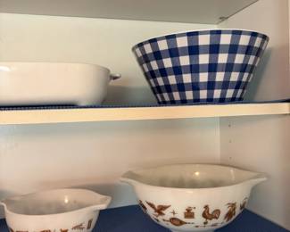 Pyrex Early American mixing bowls
