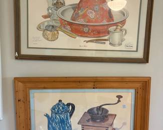Framed kitchen prints