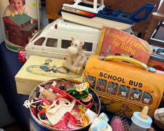 Vintage toys and children's books