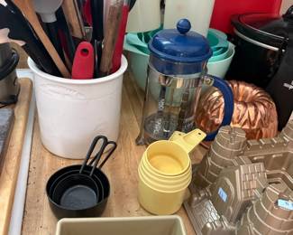 Kitchen utensils and copper molds