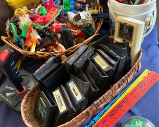 Vintage harmonicas and toys