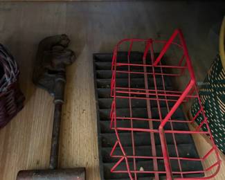 Vintage Coca-Cola rack and pipe wrench