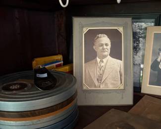 Antique photographs and film reels