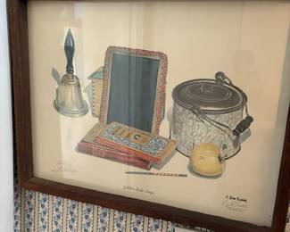 Framed still life print