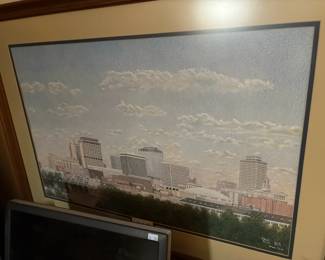 Framed city skyline print